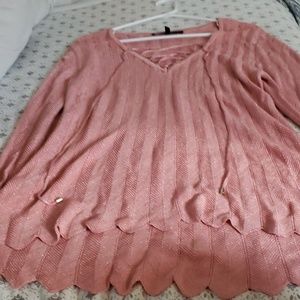 White House BLack Market Peach Sweater